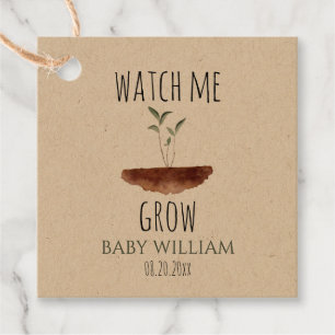 Baby Plant Watch Me Grow Favour Tags