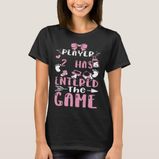 Baby Player 2 Has Entered The Game  Baby Girl T-Shirt