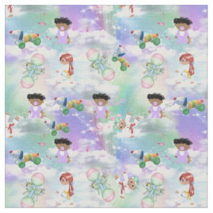 Baby Playmates with Rainbows and Clouds Fabric