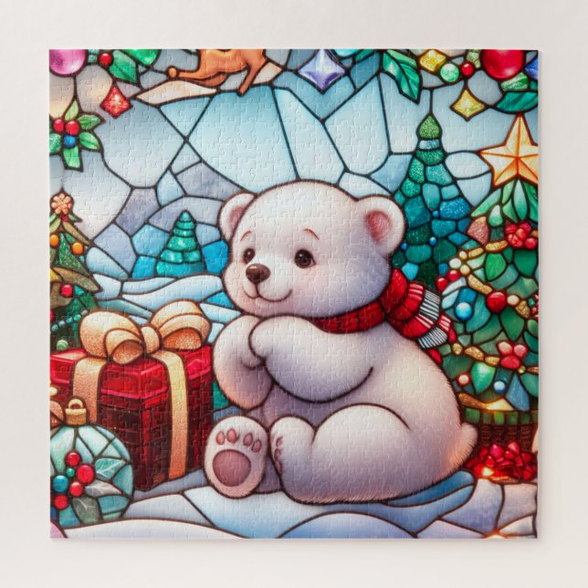 Baby Polar bear at Christmas Jigsaw Puzzle (Vertical)