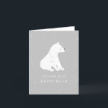 Baby Polar Bear Gray Winter Baby Shower Thank You Card<br><div class="desc">Illustration of baby polar bear surrounded by snow over gray background.  Text says,  "THANK YOU BEARY MUCH"</div>