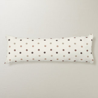Baby polka dot pattern in brown tones body cushion