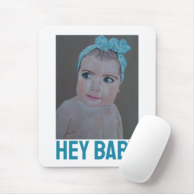 Baby Portrait Painting by Alfred Fox Mouse Pad (With Mouse)