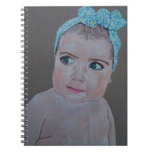 Baby Portrait Painting by Alfred Fox Notebook