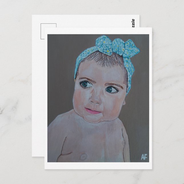 Baby Portrait Painting by Alfred Fox Postcard (Front/Back)