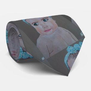 Baby Portrait Painting by Alfred Fox Tie