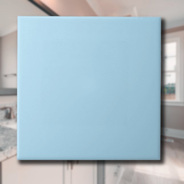 Baby Powder Blue Solid Colour | Classic Elegant Ceramic Tile (Creator Uploaded)