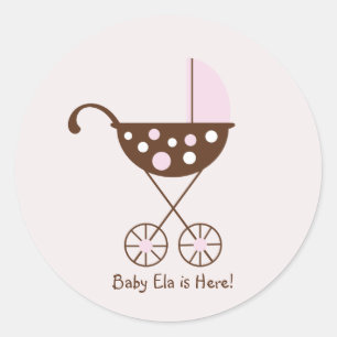 Baby Pram Mod Sticker Pink