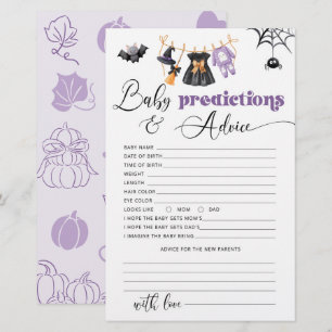 Baby Prediction and Advice Halloween Baby Shower