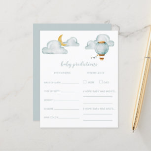 Baby Prediction - Baby Shower Game Card