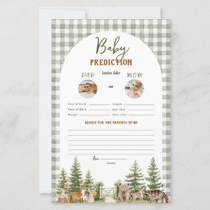 Baby Prediction Woodland Baby Shower Game