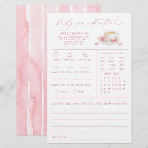 Baby Predictions & Advice Tea Baby Shower Game