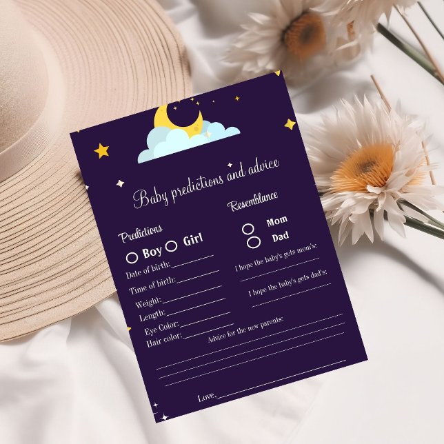 Baby predictions and advice baby shower game (Creator Uploaded)