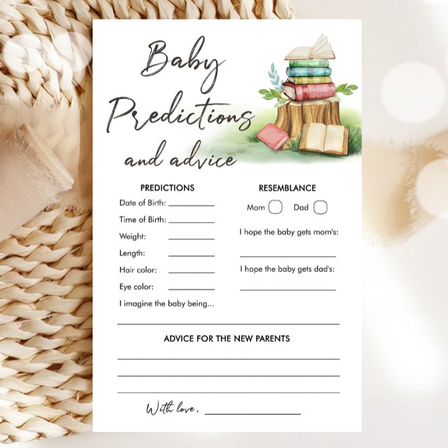 Baby Predictions and Advice Baby Shower Game (Creator Uploaded)