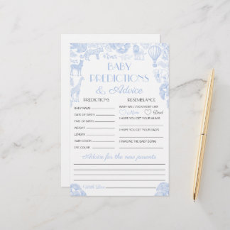 Baby Predictions and Advice Boy Baby Shower Game