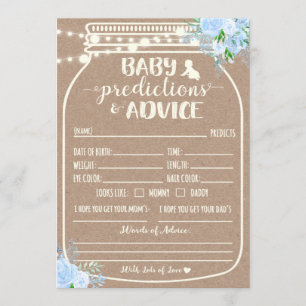 Baby Predictions and Advice Card