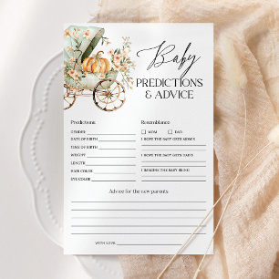 Baby Predictions and Advice Pumpkin Baby Shower