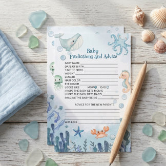 Baby Predictions and Advice Under the Sea baby sho