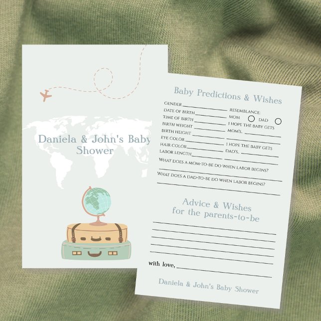 Baby Predictions and Wishes Adventure Baby Shower Flyer (Baby Predictions and Wishes Adventure Baby Shower Flyer)