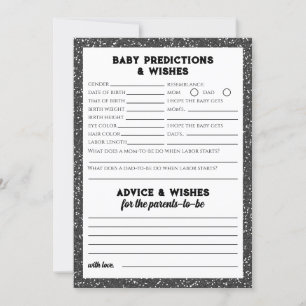 Baby Predictions and Wishes Rock Baby Shower Card