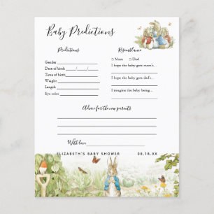 Baby Predictions   Baby Shower Game