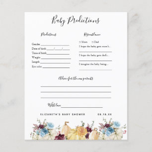 Baby Predictions Baby Shower Game