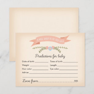 Baby Predictions - Baby Shower Game Card