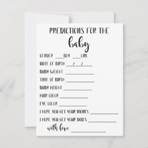Baby Predictions Card