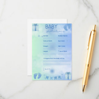 Baby Predictions Enclosure Card
