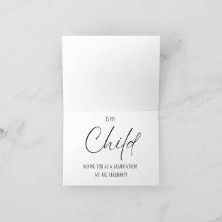 Baby & Pregnancy Announcement to Grandfather