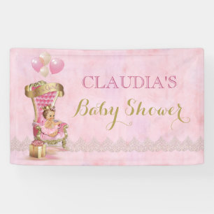 Baby Princess Crown Gold Pink Royal Throne Banner