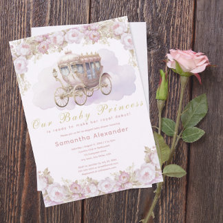 Baby Princess Pink Baby Shower Invitation
