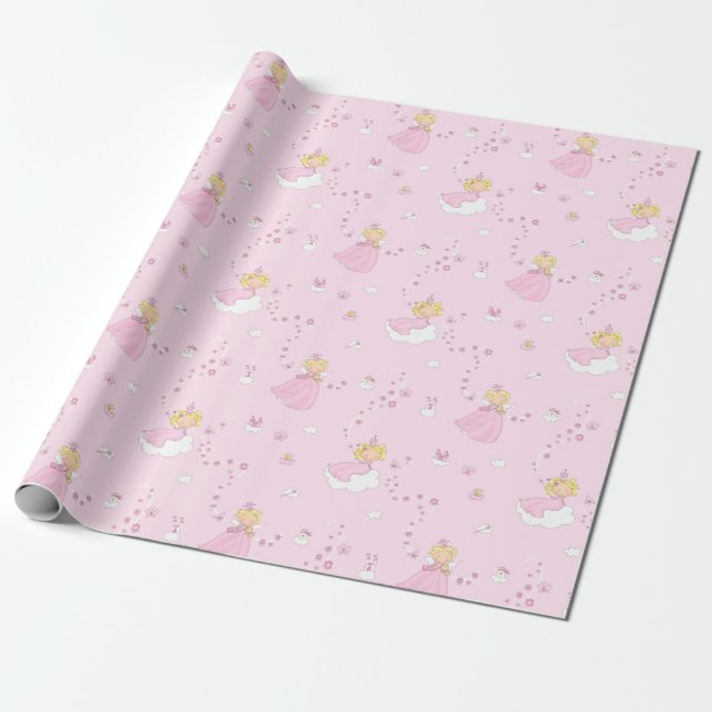 Baby Princess Wrapping Paper (Unrolled)