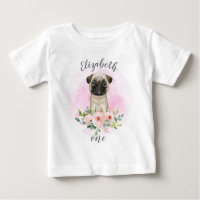 Baby Pug Birthday Baby T-Shirt
