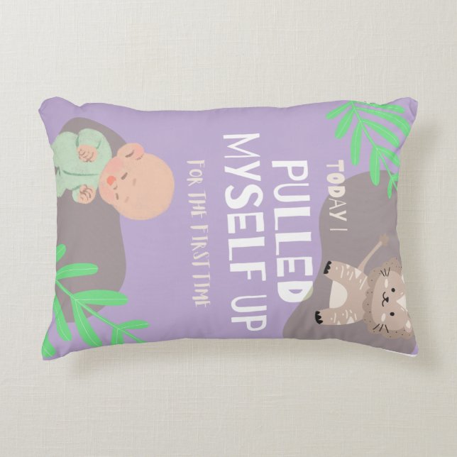 Baby pulled up day decorative cushion (Front)
