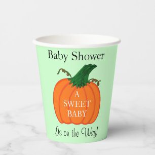 Baby Pumpkin Baby Shower  Paper Cups