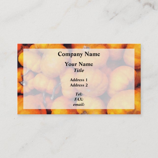 Baby Pumpkins Business Card (Front)
