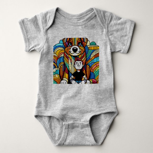 Baby Puppy Body Suit for Precious Babies Baby Bodysuit (Front)