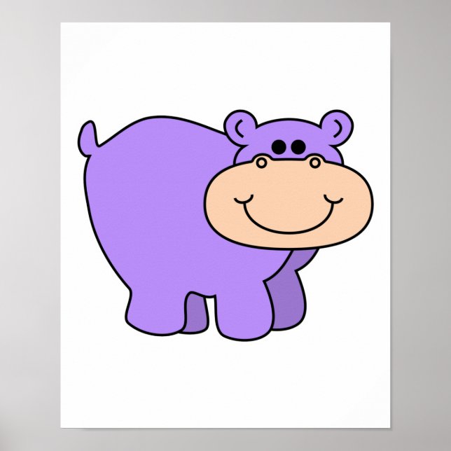 baby purple hippo poster (Front)