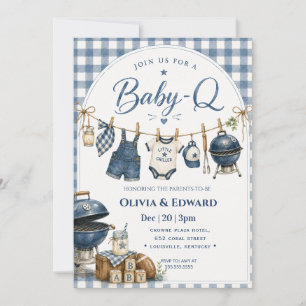 Baby-Q A Backyard Barbecue Baby Shower Invitation