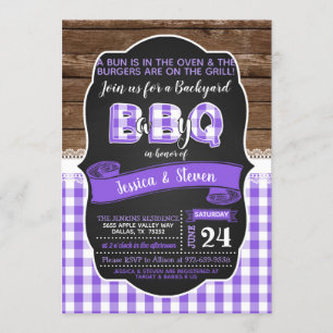 Baby Q Baby Shower Invitation for Girl - Purple