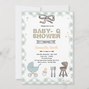 Baby Q Baby Shower party Invitation