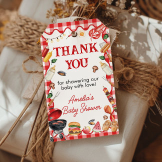 Baby Q Backyard Baby Shower BBQ Cookout Thank You Gift Tags