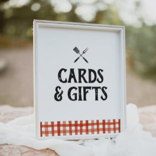 Baby Q Barbecue Baby Shower Cards and Gifts Sign