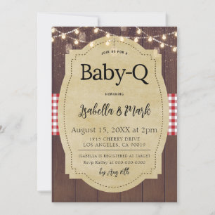 Baby-Q Barbecue Baby Shower Invitation
