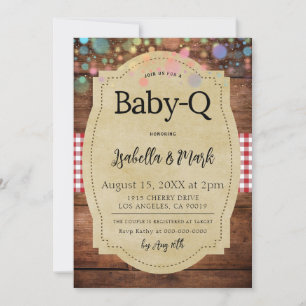 Baby-Q Barbecue Baby Shower Invitation