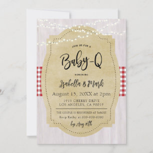 Baby-Q Barbecue Baby Shower Invitation
