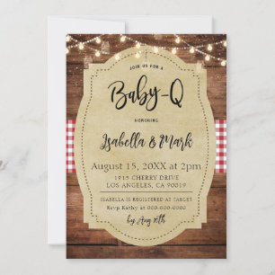 Baby-Q Barbecue Baby Shower Invitation
