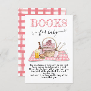 Baby Q Barbecue Shower Pink Books for Baby card
