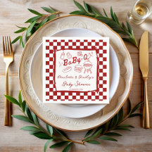 Baby q barbeque red checks baby shower